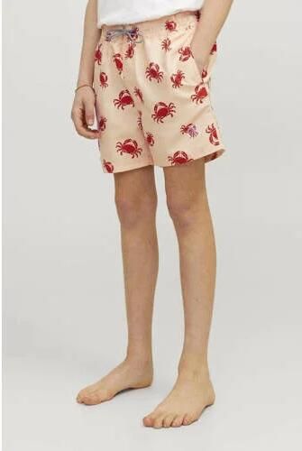 Jack & jones JUNIOR zwemshort JPSTFIJI zalmroze rood Jongens Gerecycled polyester 128 - Foto 2