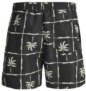 Jack & jones JUNIOR zwemshort JPSTFIJI zwart grijs Jongens Polyester All over print 152 - Foto 3