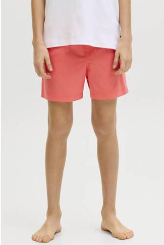 JACK & JONES JUNIOR zwemshort koraalrood Jongens Polyester Effen - Foto 3