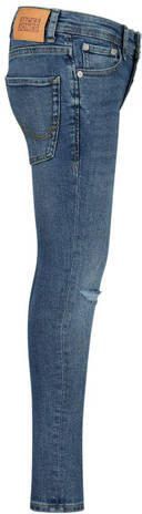 Jack & jones super skinny jeans JJIDAN blue denim Blauw Jongens Stretchdenim 152