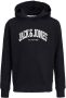 Jack & jones JUNIOR hoodie JJEJOSH met logo zwart Sweater Logo 116 - Thumbnail 3