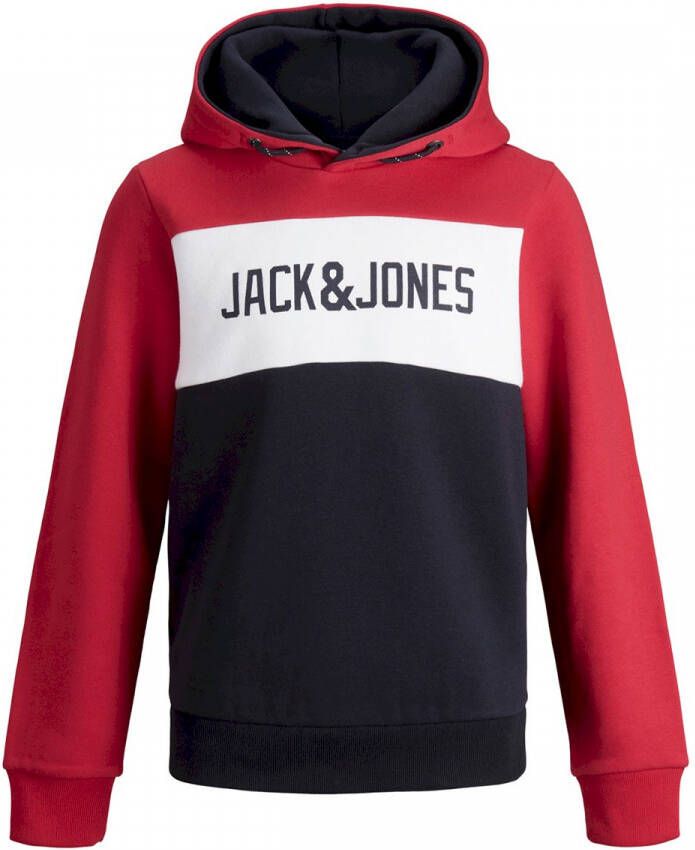 Jack & jones JUNIOR hoodie JJELOGO met logo rood Sweater Logo 176