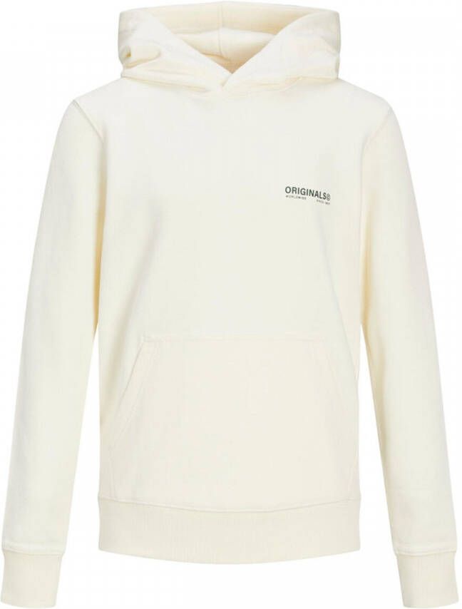 Jack & jones JUNIOR hoodie JORWORLDWIDE met tekst wit Sweater Tekst 128