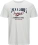 Jack & jones JUNIOR T-shirt JJELOGO met logo wit Jongens Katoen Ronde hals 140 - Thumbnail 2