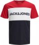 JACK & JONES ESSENTIALS T-shirt JJELOGO met logo rood wit donkerblauw - Thumbnail 2