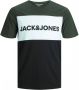 Jack & jones JUNIOR T-shirt JJELOGO met logo army groen wit zwart Jongens Katoen Ronde hals 140 - Thumbnail 2