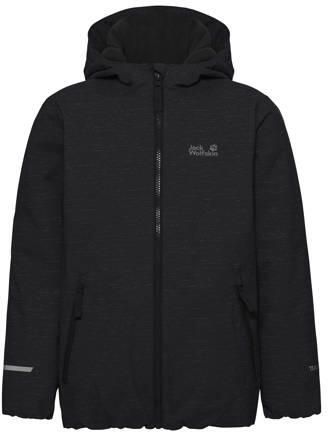 Jack Wolfskin winter outdoorjas zwart Outdoor jas Polyester Capuchon