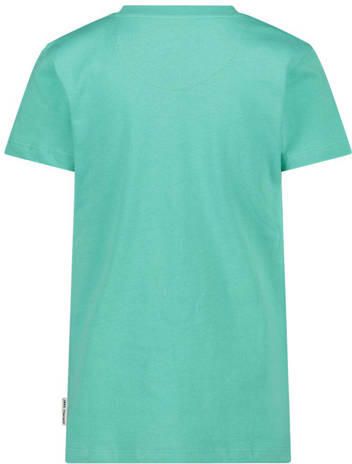 Jake Fischer T-shirt met printopdruk lichtblauw Jongens Stretchkatoen Ronde hals 104 - Foto 2