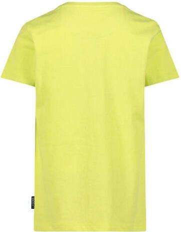 Jake Fischer T-shirt met printopdruk limegroen Jongens Katoen Ronde hals 128 - Foto 2