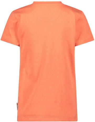 Jake Fischer T-shirt met printopdruk oranje Jongens Stretchkatoen Ronde hals 116 - Foto 2
