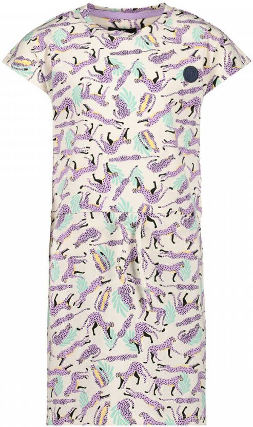 Jake Fischer T-shirtjurk met all over print multi Meisjes Stretchkatoen Ronde hals 116