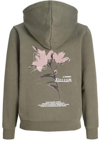 JJ REBEL JUNIOR hoodie met backprint groen Sweater Backprint - Foto 4