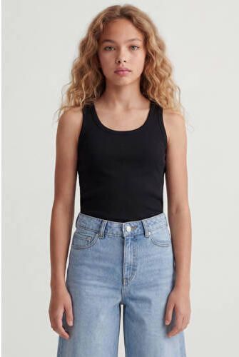 JJXX GIRL tanktop rib gebreid zwart Meisjes Stretchkatoen Ronde hals - Foto 4