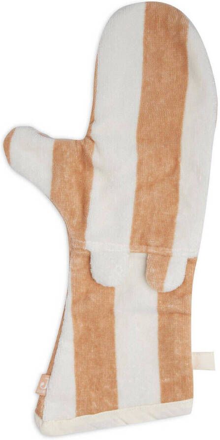 Jollein lange washand Stripe Terry Biscuit Hydrofiele washandjes Beige