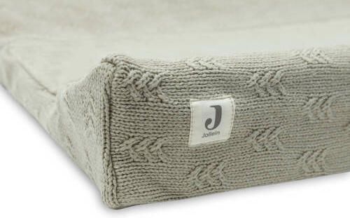 Jollein aankleedkussenhoes 50x70cm Grain Knit Olive Green Groen Effen - Foto 4