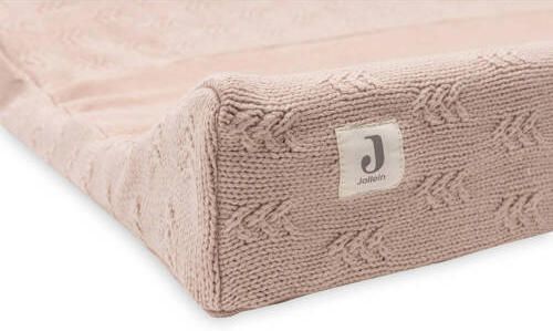 Jollein aankleedkussenhoes 50x70cm Grain Knit Wild Rose Roze Effen - Foto 4