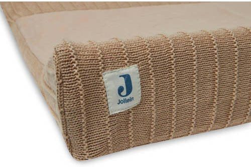 Jollein aankleedkussenhoes 50x70cm Pure Knit Biscuit Bruin Effen - Foto 4
