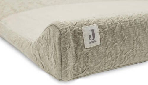 Jollein aankleedkussenhoes 50x70cm Soft Waves Olive Green Groen Effen - Foto 4