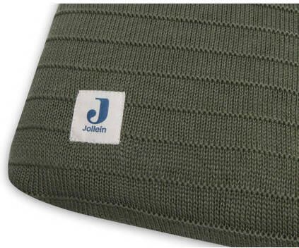 Jollein aankleedkussenhoes 75x85cm Pure Knit Leaf Green Groen Effen - Foto 2