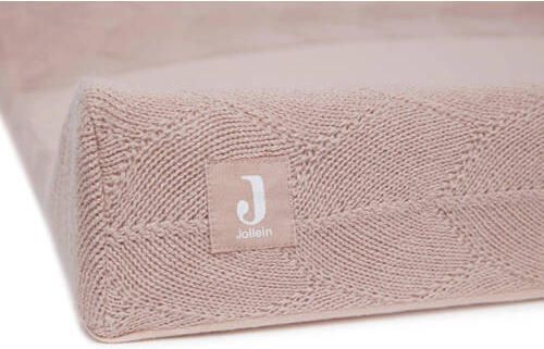 Jollein aankleedkussenhoes Shell Knit Roze Effen | Aankleedkussenhoes van - Foto 4