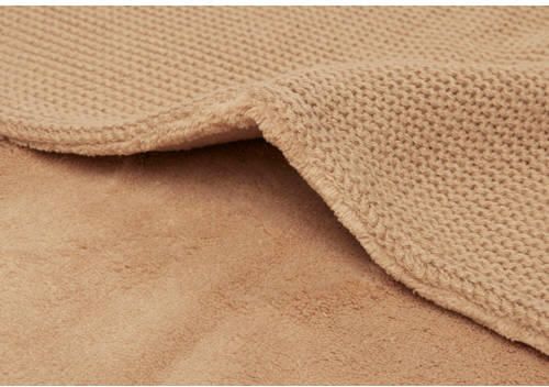 Jollein baby ledikantdeken 100x150cm Basic Knit Biscuit Fleece Babydeken Bruin - Foto 4