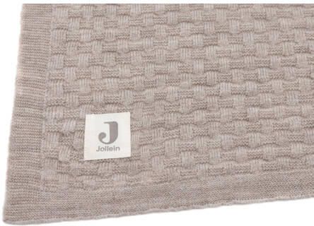 Jollein baby ledikantdeken 100x150cm Weave Knit Merino wool Funghi Babydeken Bruin - Foto 2