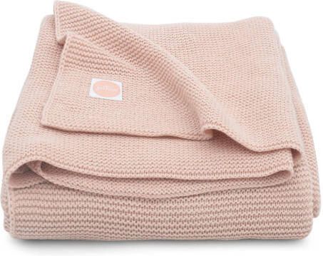 Jollein baby ledikantdeken Basic knit 100x150 cm Pale pink Babydeken Roze - Foto 3
