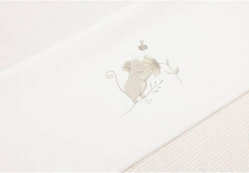 Jollein baby ledikantlaken 120x150cm Dreamy Mouse ivory Babylaken Wit Printopdruk - Foto 2