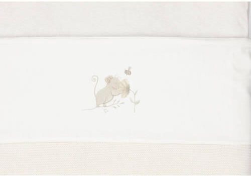 Jollein baby ledikantlaken 120x150cm Dreamy Mouse ivory Babylaken Wit Printopdruk - Foto 3