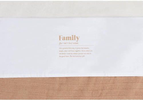Jollein baby ledikantlaken 120x150cm Family Babylaken Wit Tekst - Foto 3