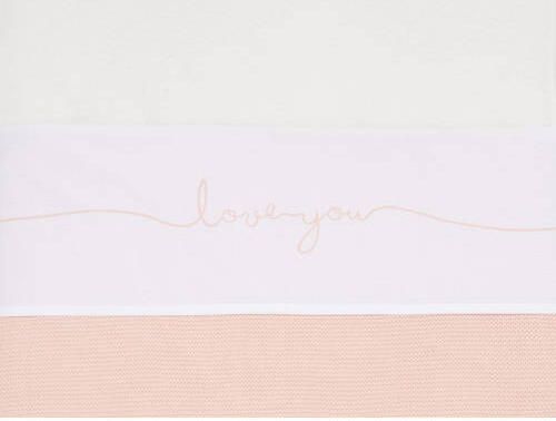 Jollein baby ledikantlaken 120x150cm Love you pale pink Babylaken Roze - Foto 3