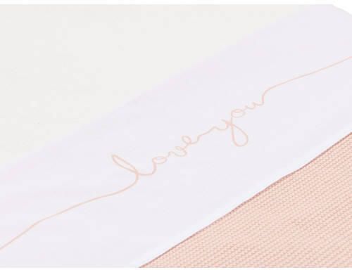Jollein baby ledikantlaken 120x150cm Love you pale pink Babylaken Roze - Foto 2