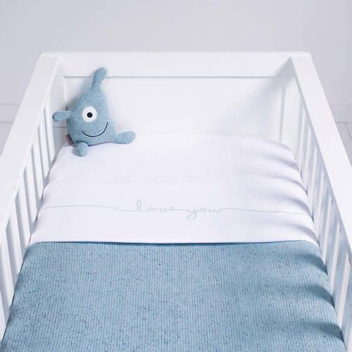 Jollein baby ledikantlaken 120x150cm Love you stone green Babylaken Groen - Foto 2