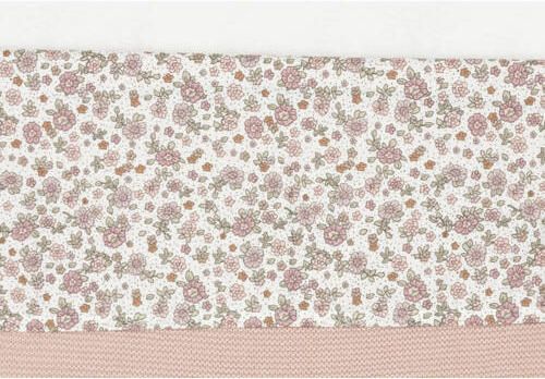 Jollein baby ledikantlaken 120x150cm Retro Flowers oatmeal Babylaken Roze - Foto 2