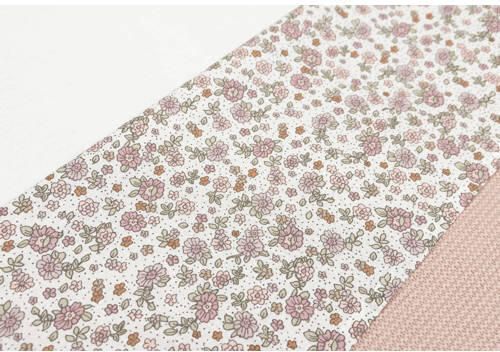 Jollein baby ledikantlaken 120x150cm Retro Flowers oatmeal Babylaken Roze - Foto 3