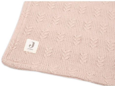 Jollein baby wiegdeken 75x100cm Grain Knit Wild Rose Velour Babydeken Roze - Foto 4