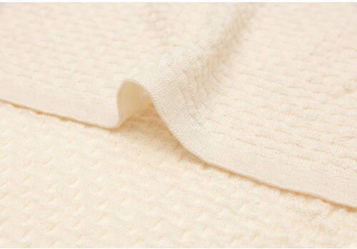 Jollein baby ledikantdeken 100x150cm Weave Knit Merino wool Oatmeal Babydeken Beige - Foto 2