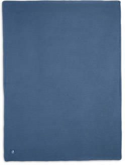 Jollein baby wiegdeken Basic Knit 75x100cm Jeans Blue Fleece Babydeken Blauw - Foto 3