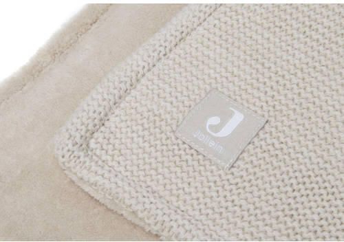 Jollein baby ledikantdeken Basic Knit 100x150cm Nougat Fleece Babydeken Beige - Foto 4