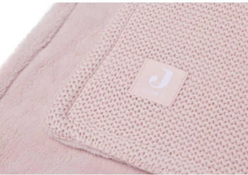 Jollein baby wiegdeken Basic Knit 75x100cm Pale Pink Fleece Babydeken Roze - Foto 2