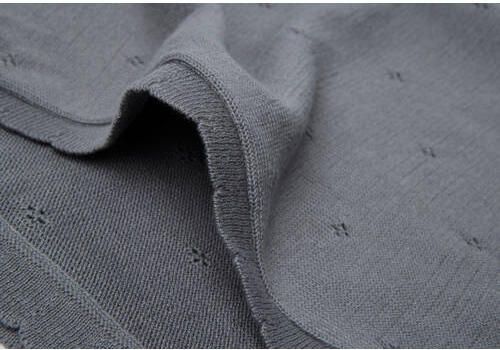 Jollein baby wiegdeken Pointelle 75x100cm Storm Grey Babydeken Grijs Effen - Foto 2