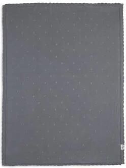 Jollein baby wiegdeken Pointelle 75x100cm Storm Grey Babydeken Grijs Effen - Foto 3