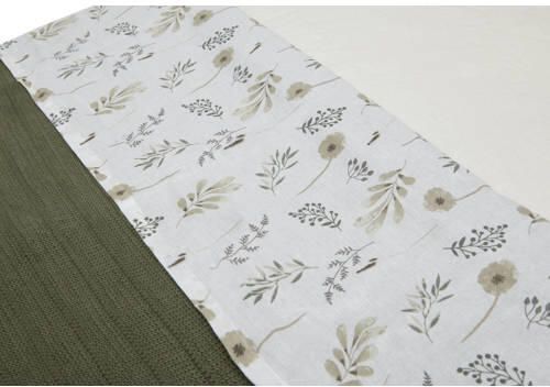Jollein baby wieglaken 75x100 cm Wild Flowers Babylaken Wit Bloe - Foto 2