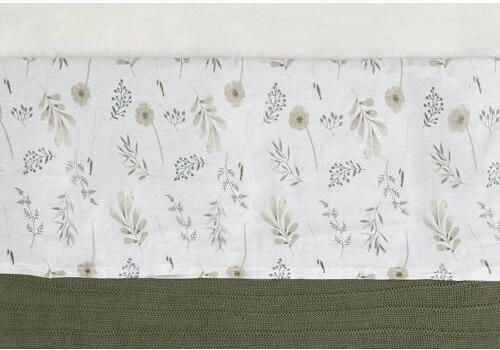 Jollein baby wieglaken 75x100 cm Wild Flowers Babylaken Wit Bloe - Foto 3