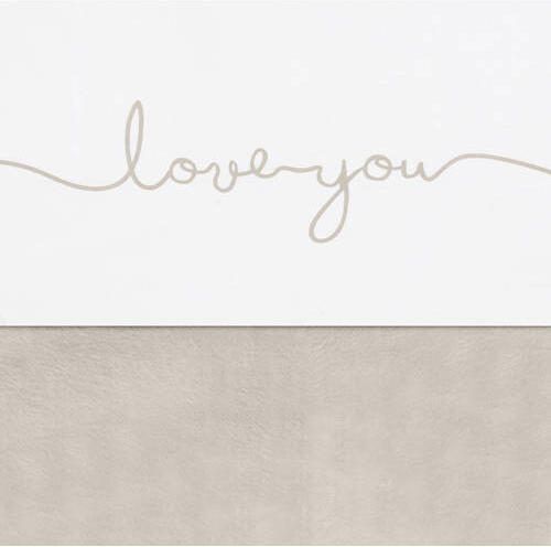 Jollein baby wieglaken 75x100cm Love you nougat Babylaken Wit Tekst - Foto 2