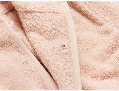 Jollein badjas 1-2 jaar pink Roze Katoen Capuchon Effen - Foto 3