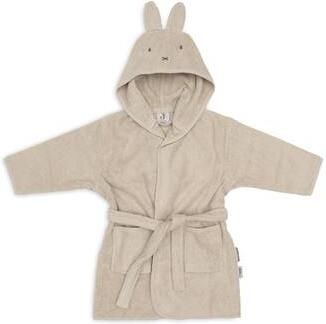 Jollein badjas beige Katoen Overslagkraag Effen
