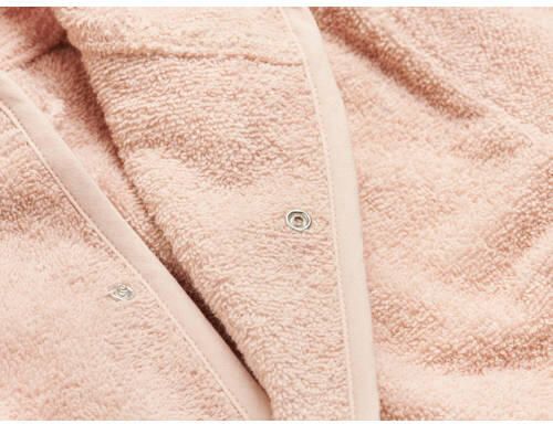 Jollein badstof badjas 3-4 jaar Pale Pink Roze Effen - Foto 3