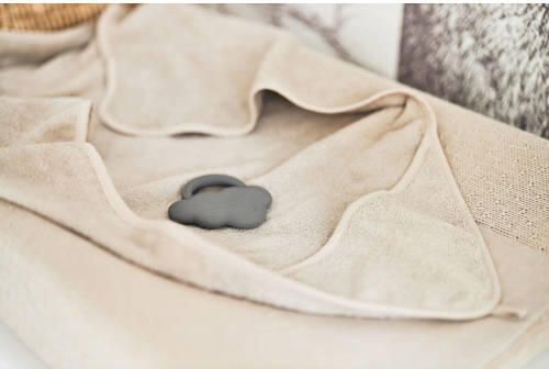 Jollein badstoffen badcape 75x75cm beige Handdoek badcape Personage - Foto 3