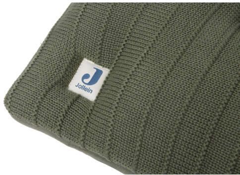 Jollein boxkleed 75x95cm Pure Knit Leaf Green Groen - Foto 4
